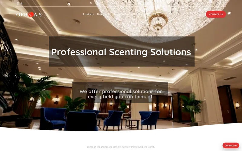 Scent OFB kurumsal web sitesi anasayfası — DMT Dijital projesi